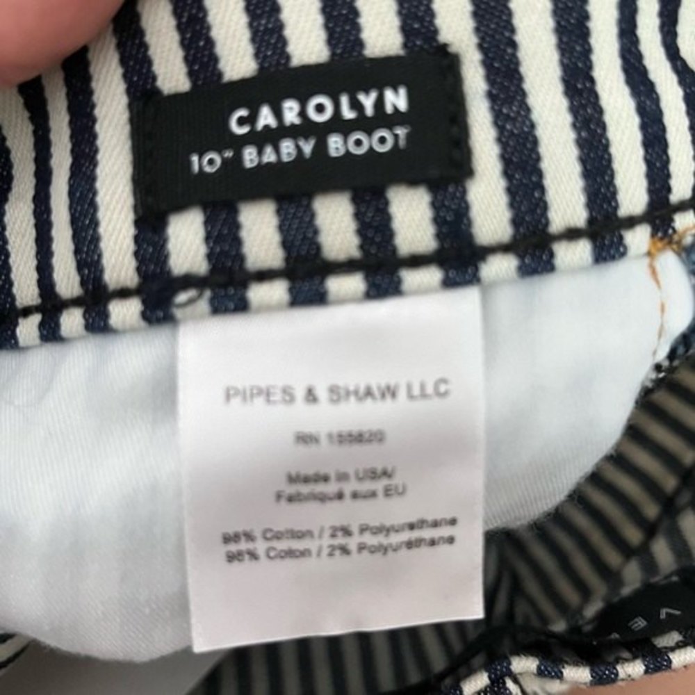 Veronica Beard Striped Boot Cut Jeans with Side Detail - Picture 12 of 15